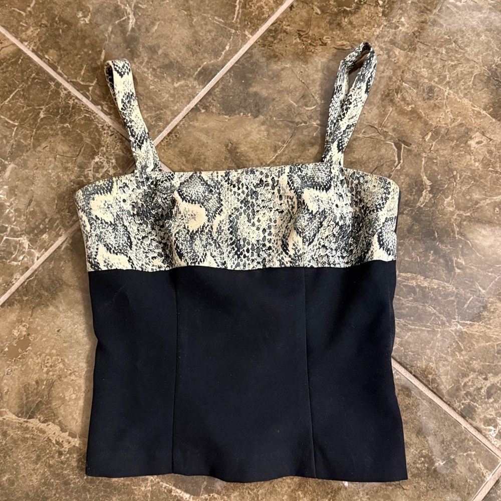 Black Jacket with Patterned Collar - image 3